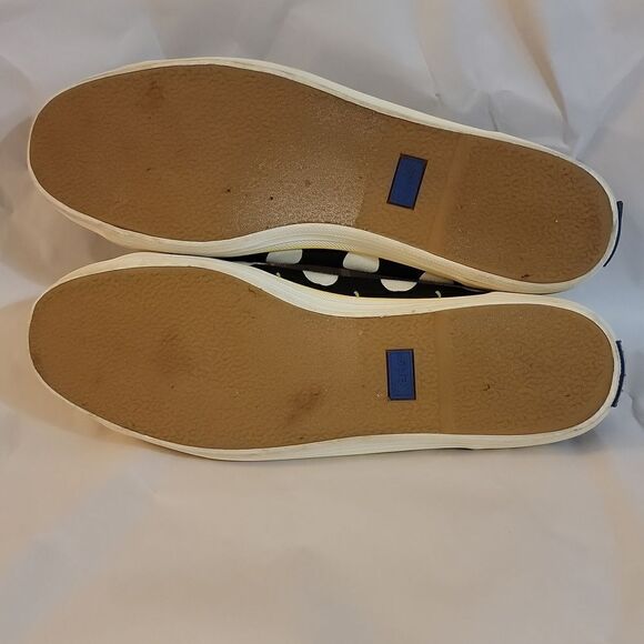 Kate Spade Keds Black Apple Print Lace Up Casual Champion Sneakers Women Size 10 - Picture 7 of 10